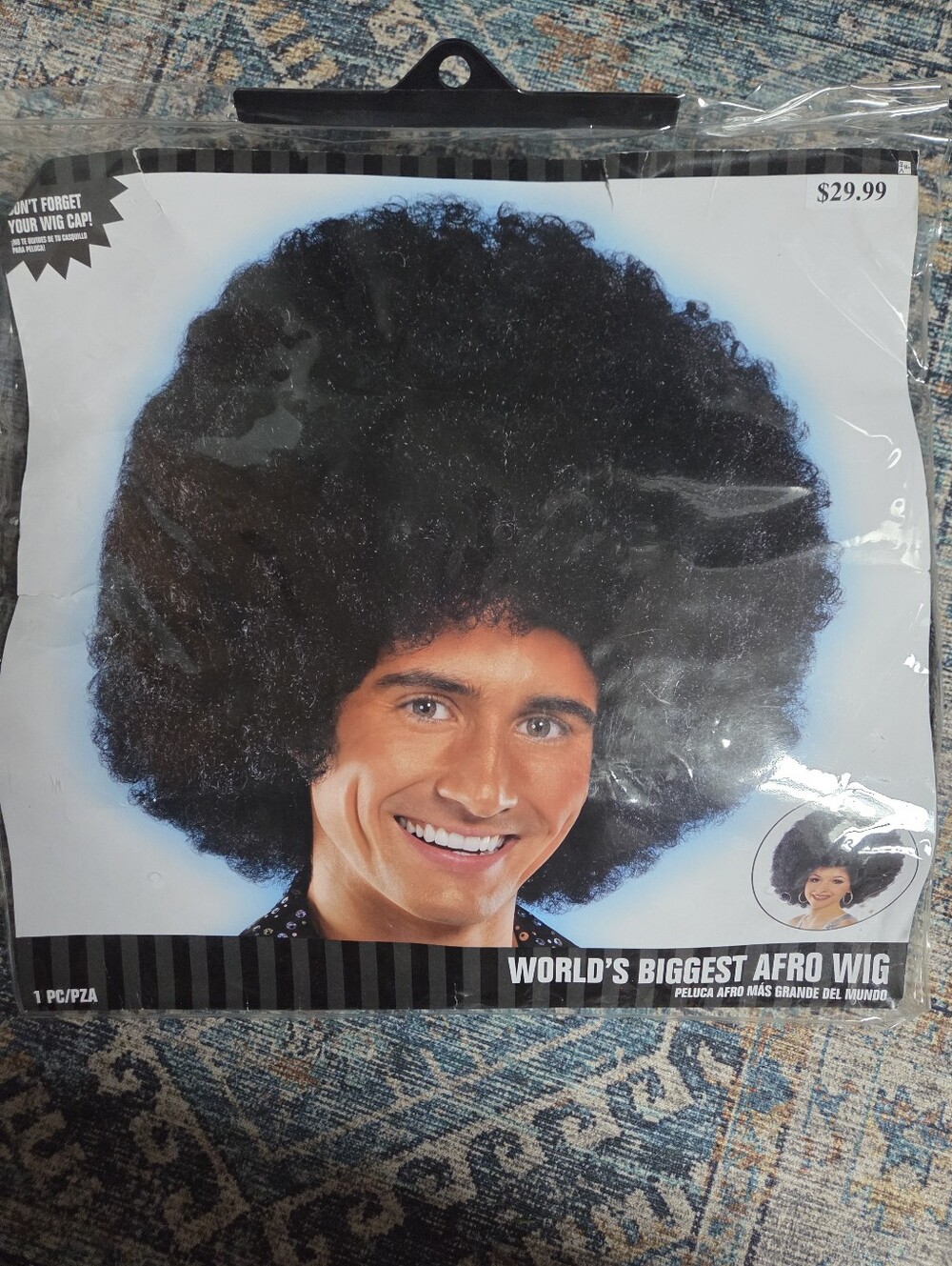 Oversized Afro Wig 70's Disco Fancy Dress Up Halloween Adult Costume Accessory